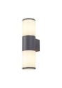 Pascoe Wall Lamp 2 x E27, IP54, Anthracite/Opal