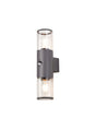 Pascoe Wall Lamp With PIR Sensor 2 x E27, IP54, Anthracite/Clear
