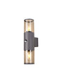Pascoe Wall Lamp With PIR Sensor 2 x E27, IP54, Anthracite/Smoked