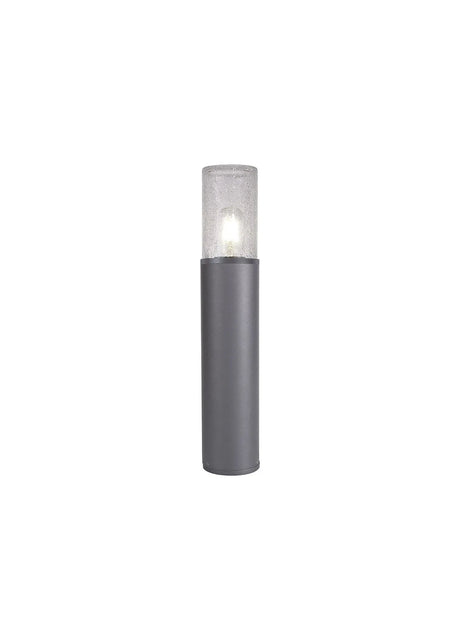 Pascoe 45cm Post Lamp 1 x E27, IP54, Anthracite/Crackled Clear