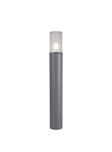 Pascoe 65cm Post Lamp 1 x E27, IP54, Anthracite/Crackled Clear