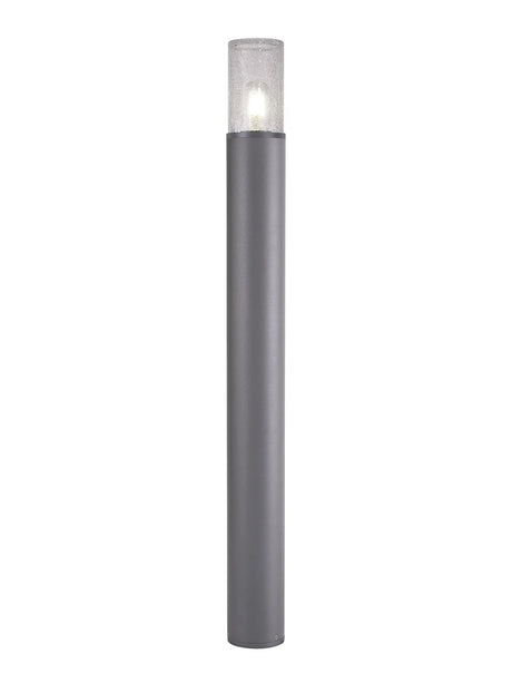 Pascoe 90cm Post Lamp 1 x E27, IP54, Anthracite/Crackled Clear