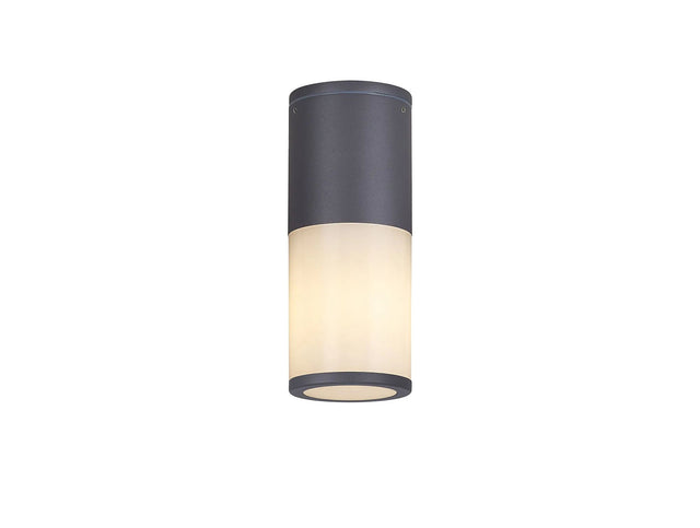 Pascoe 22cm Ceiling/Post Lamp 1 x E27, IP54, Anthracite/Opal
