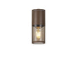 Pascoe 22cm Ceiling/Post Lamp 1 x E27, IP54, Matt Brown/Smoked