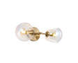 Peters Wall/Ceiling Light With Double Cut Glass, 2 x E14, Antique Gold/Iridescent