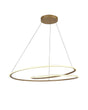 Porterfield Pendant, 60W LED, 2700-6000K, Tuneable Remote Control, Sand Gold