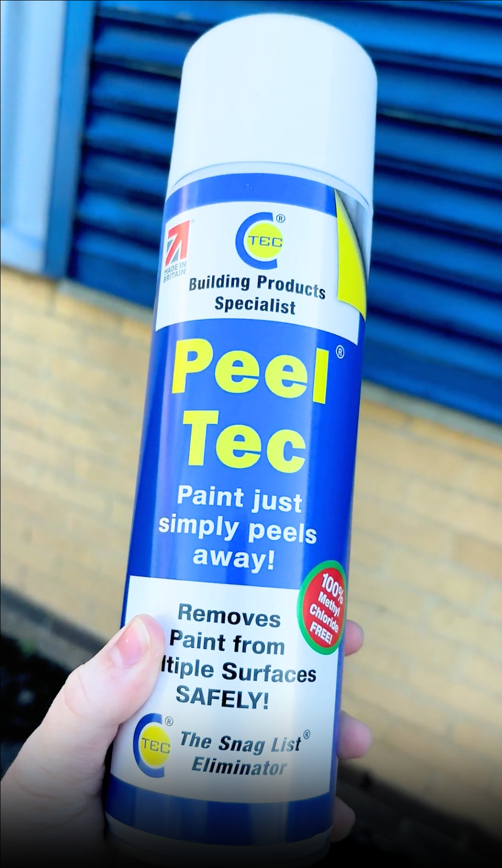 Peel Tec Demonstration - Graffiti on shutter, Peel Tec completely removes the unwanted art