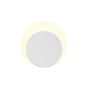Proctor Magnetic Base Wall Lamp, 12W LED 3000K 15/19cm Round Bottom Offset, Sand White/Acrylic Frosted Diffuser