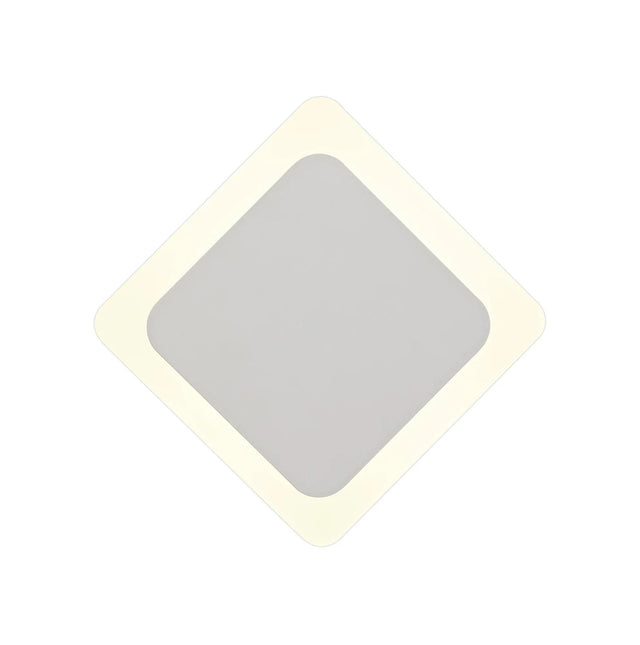 Proctor Magnetic Base Wall Lamp, 12W LED 3000K 15/19cm Diamond Centre, Sand White/Acrylic Frosted Diffuser