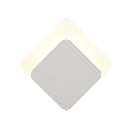 Proctor Magnetic Base Wall Lamp, 12W LED 3000K 15/19cm Diamond Bottom Offset, Sand White/Acrylic Frosted Diffuser