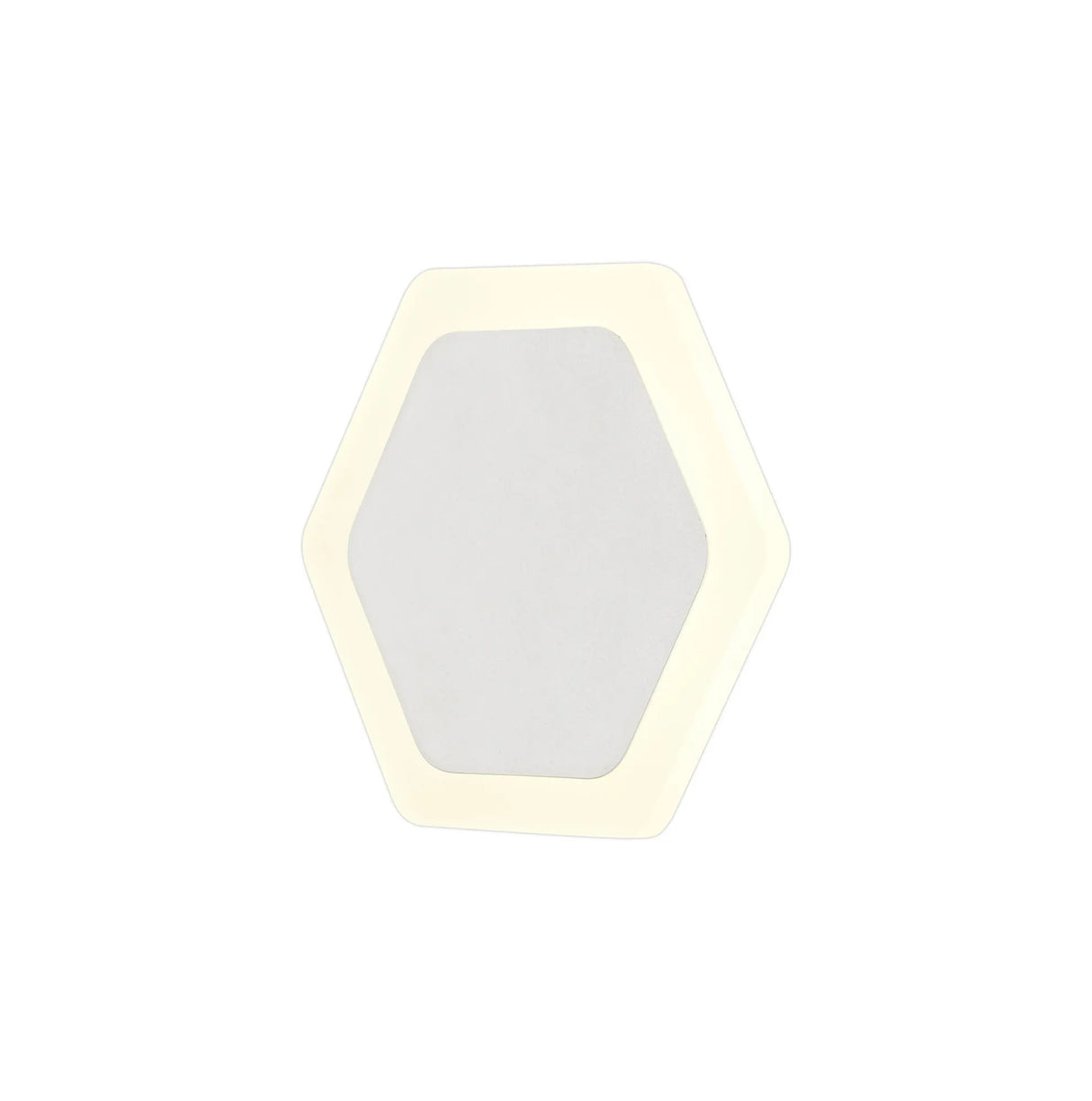 Proctor Magnetic Base Wall Lamp, 12W LED 3000K 15/19cm Horizontal Hexagonal Centre, Sand White/Acrylic Frosted Diffuser