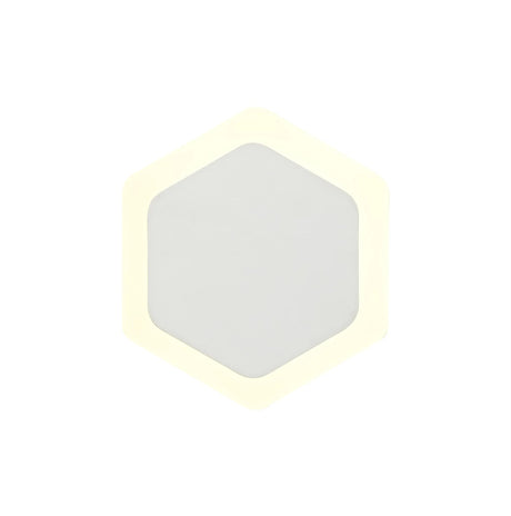 Proctor Magnetic Base Wall Lamp, 12W LED 3000K 15/19cm Vertical Hexagonal Centre, Sand White/Acrylic Frosted Diffuser