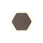 Proctor Magnetic Base Wall Lamp, 12W LED 3000K 15cm Horizontal Hexagonal 19cm Round Centre, Coffee/Acrylic Frosted Diffuser