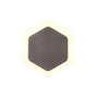 Proctor Magnetic Base Wall Lamp, 12W LED 3000K 15/19cm Vertical Hexagonal Centre, Coffee/Acrylic Frosted Diffuser