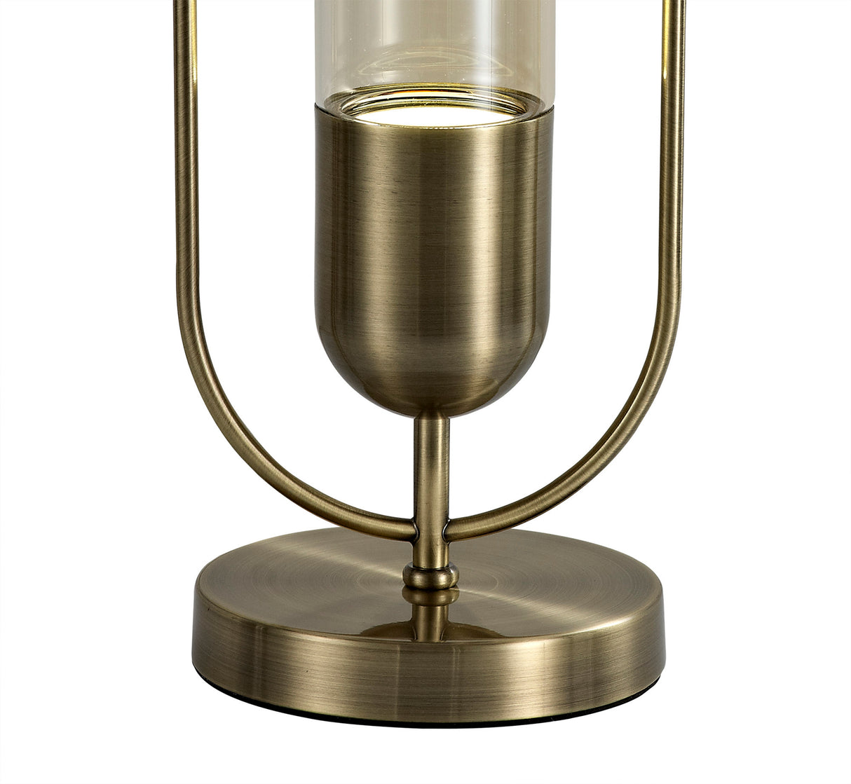 Rae Table Lamp, 1 x 7W LED, 4000K, 790lm, Antique Brass/Amber, 3yrs Warranty