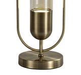 Rae Table Lamp, 1 x 7W LED, 4000K, 790lm, Antique Brass/Amber, 3yrs Warranty