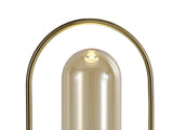 Rae Table Lamp, 1 x 7W LED, 4000K, 790lm, Antique Brass/Amber, 3yrs Warranty