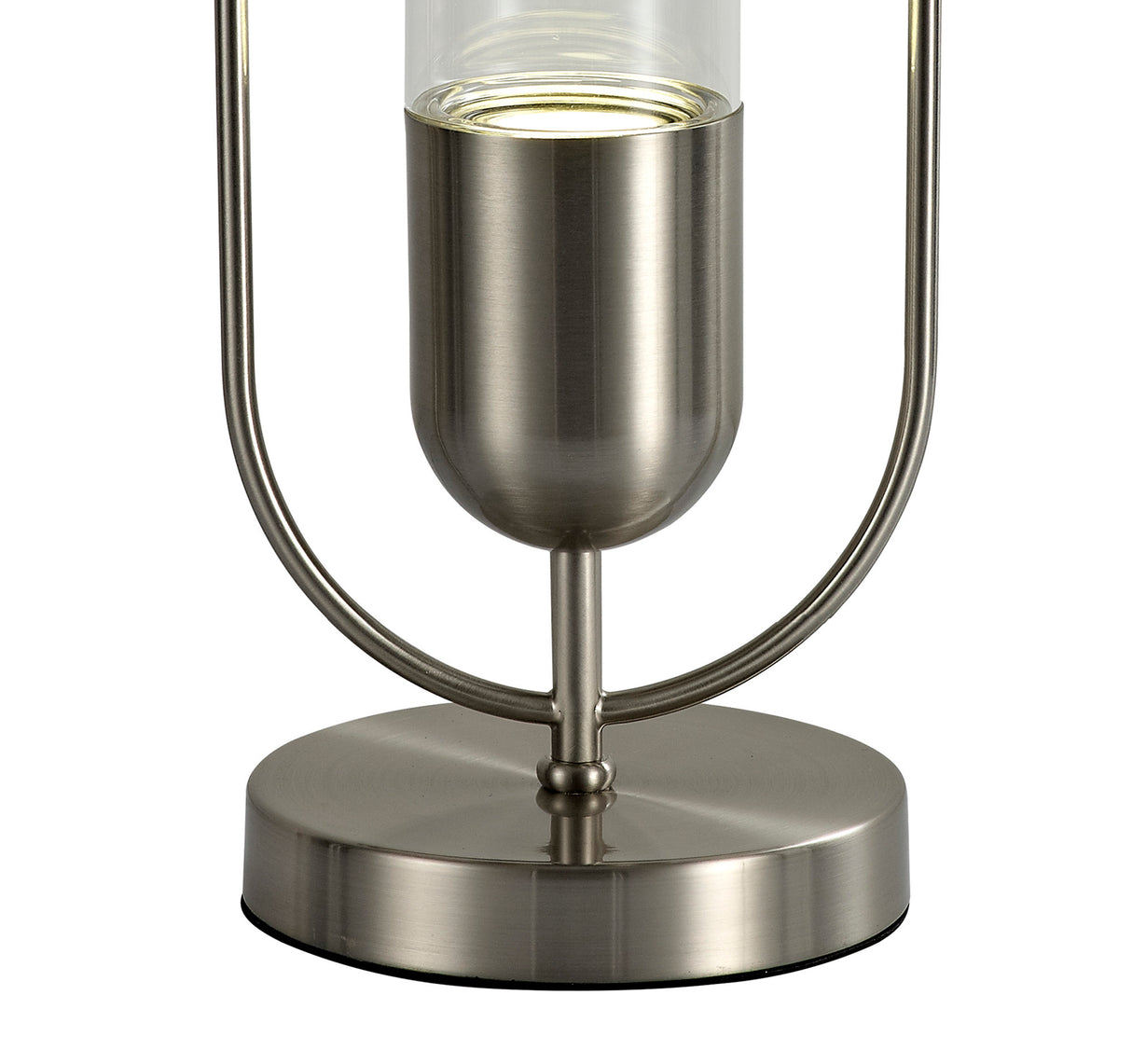 Rae Table Lamp, 1 x 7W LED, 4000K, 790lm, Satin Nickel/Clear, 3yrs Warranty