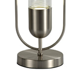 Rae Table Lamp, 1 x 7W LED, 4000K, 790lm, Satin Nickel/Clear, 3yrs Warranty