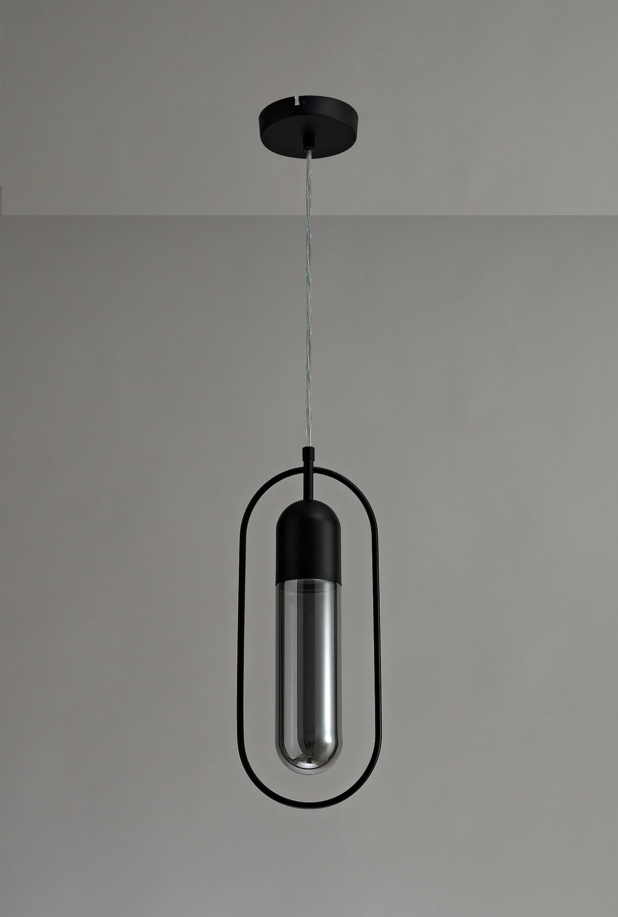 Rae Pendant, 1 x 7W LED, 4000K, 790lm, Black/Smoked, 3yrs Warranty