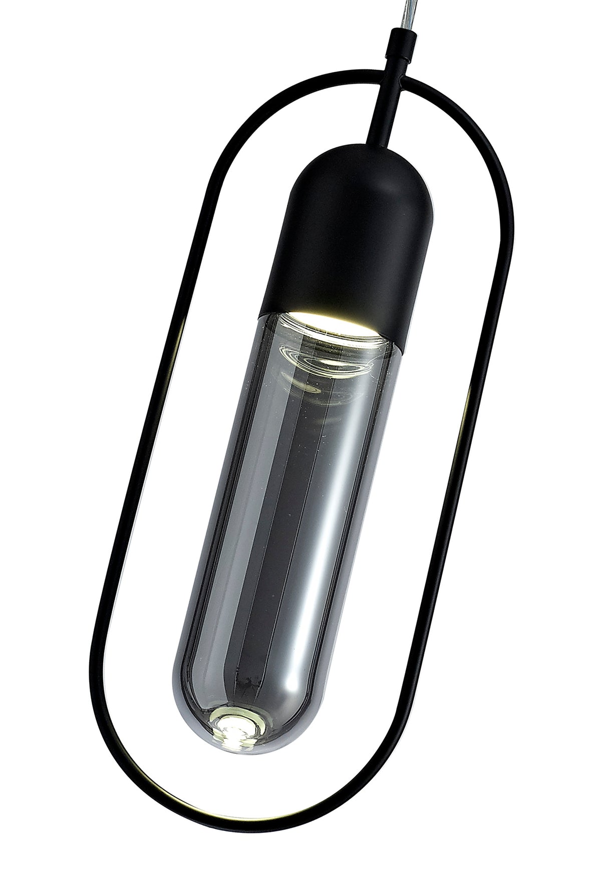 Rae Pendant, 1 x 7W LED, 4000K, 790lm, Black/Smoked, 3yrs Warranty