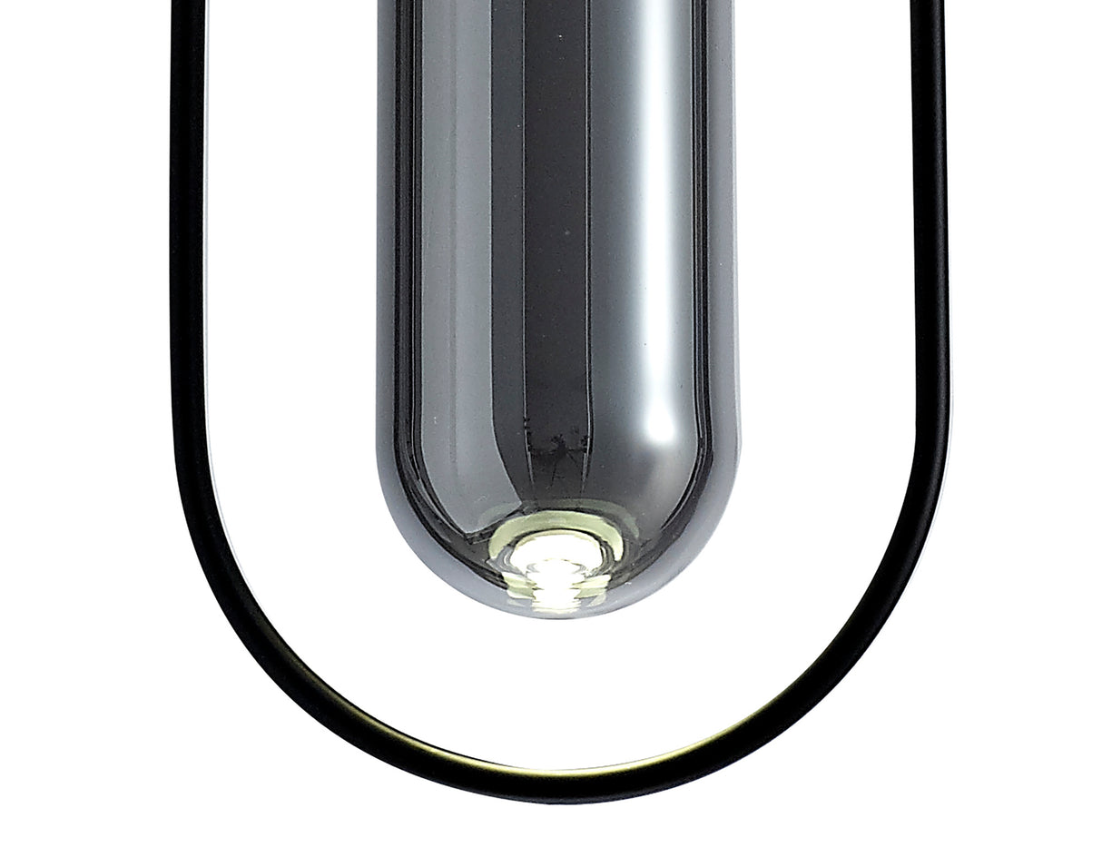 Rae Pendant, 1 x 7W LED, 4000K, 790lm, Black/Smoked, 3yrs Warranty