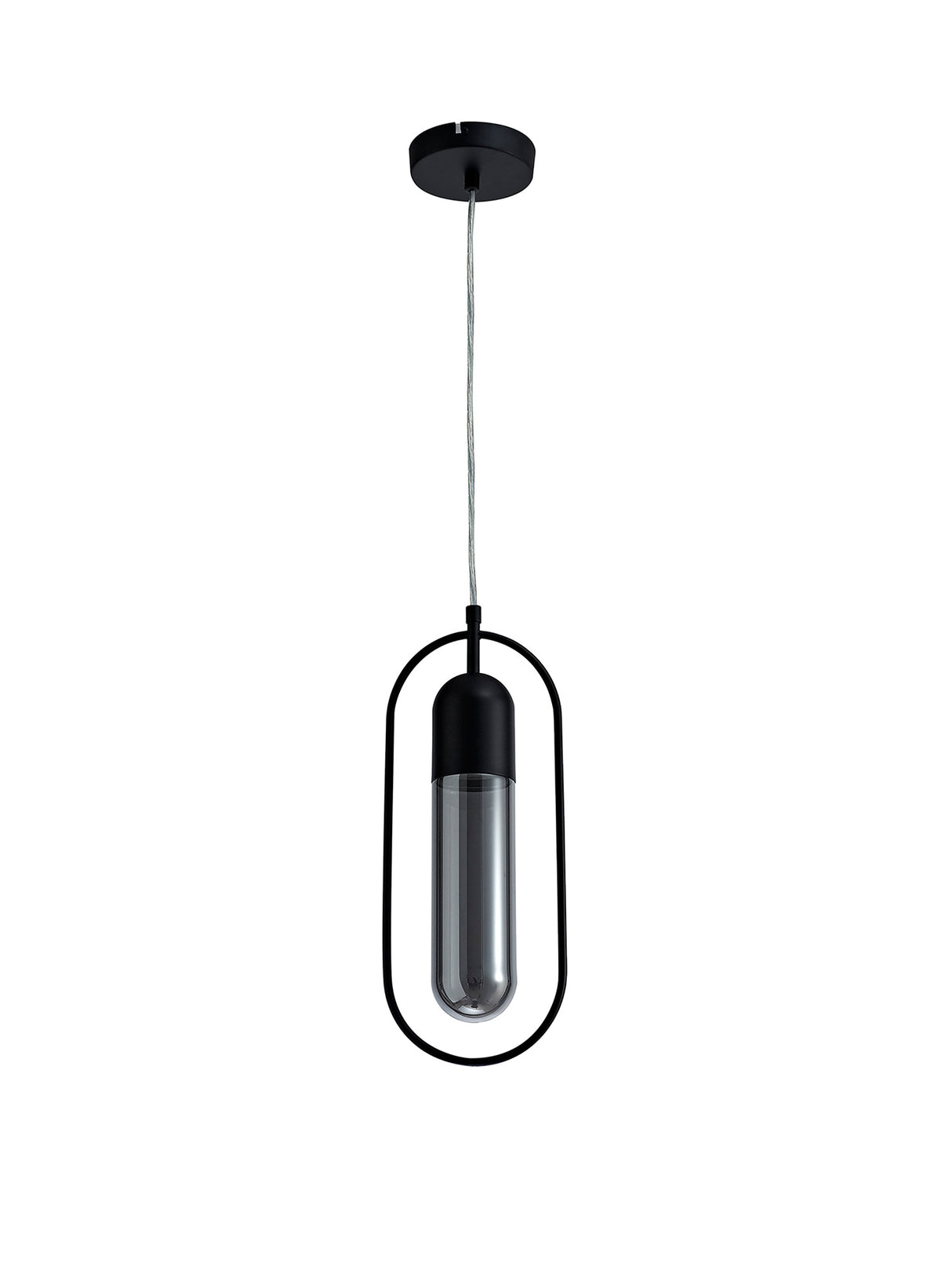 Rae Pendant, 1 x 7W LED, 4000K, 790lm, Black/Smoked, 3yrs Warranty