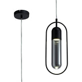 Rae Pendant, 1 x 7W LED, 4000K, 790lm, Black/Smoked, 3yrs Warranty
