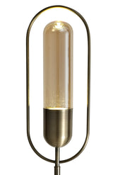 Rae Floor Lamp, 1 x 7W LED, 4000K, 790lm, Antique Brass/Amber, 3yrs Warranty