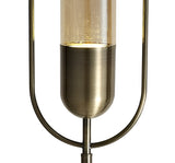 Rae Floor Lamp, 1 x 7W LED, 4000K, 790lm, Antique Brass/Amber, 3yrs Warranty