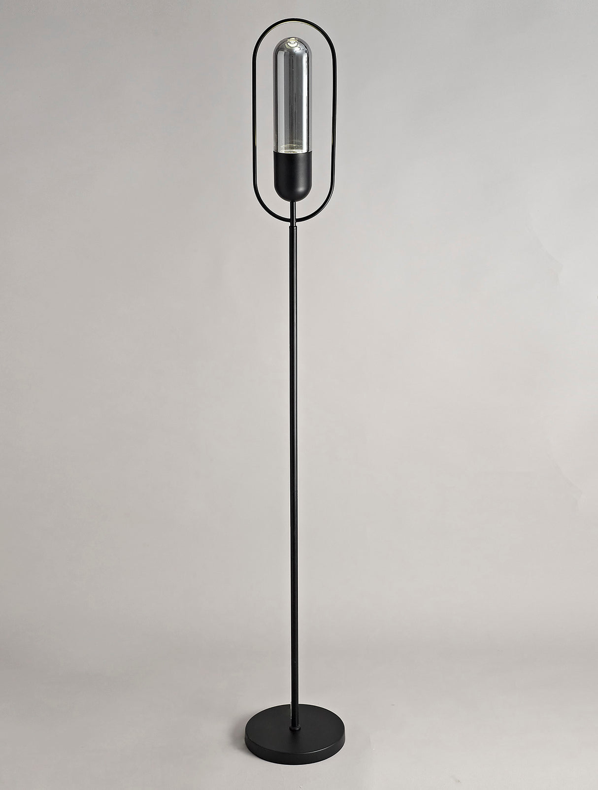 Rae Floor Lamp, 1 x 7W LED, 4000K, 790lm, Black/Smoked, 3yrs Warranty