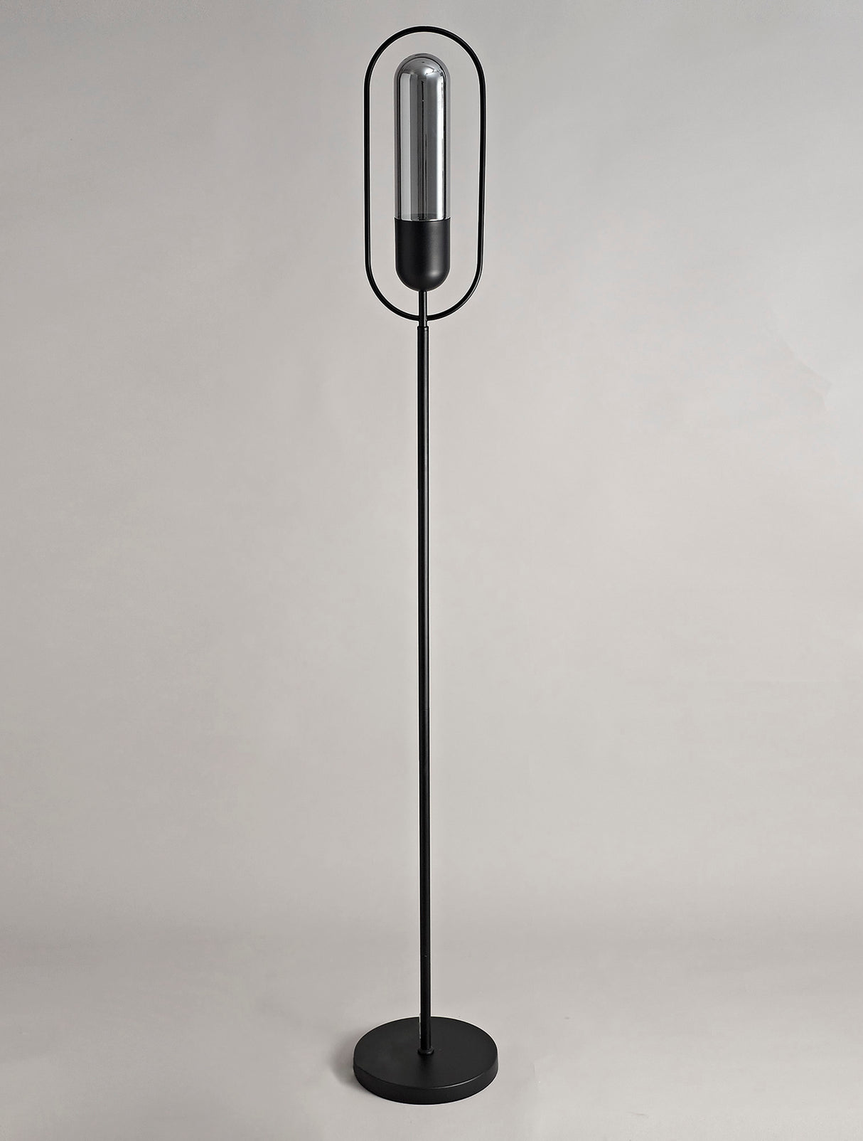 Rae Floor Lamp, 1 x 7W LED, 4000K, 790lm, Black/Smoked, 3yrs Warranty