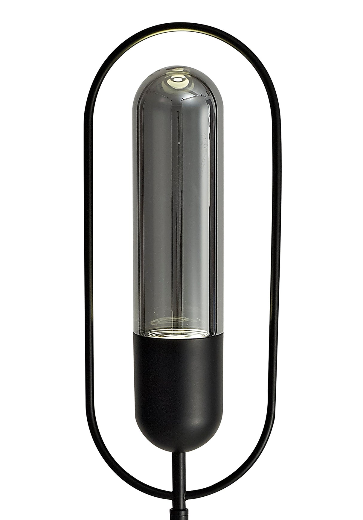 Rae Floor Lamp, 1 x 7W LED, 4000K, 790lm, Black/Smoked, 3yrs Warranty