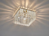 Ria G9 Cube Pattern Square AND ROUND Downlight 1 Light Polished Chrome/Crystal