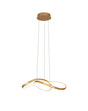 Rigg Triac Dimmable Twisted Pendant, 1 x 28W LED, 3000K, Champagne Gold