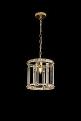 Ellison Round Drum Pendant/Semi Ceiling, 1 x E27, French Gold