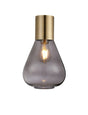 Rowell Ceiling Light With Narrow Glass, 1 x E27, Antique Brass/Inky Black