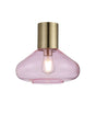 Rowell Ceiling Light With Wide Glass, 1 x E27, Antique Brass/Pink
