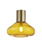 Rowell Ceiling Light With Wide Glass, 1 x E27, Antique Brass/Yellow