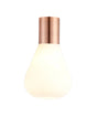 Rowell Ceiling Light With Narrow Glass, 1 x E27, Antique Copper/Opal