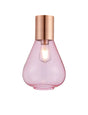 Rowell Ceiling Light With Narrow Glass, 1 x E27, Antique Copper/Pink