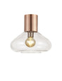 Rowell Ceiling Light With Wide Glass, 1 x E27, Antique Copper/Clear