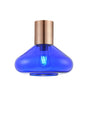 Rowell Ceiling Light With Wide Glass, 1 x E27, Antique Copper/Blue Ink