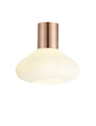 Rowell Ceiling Light With Wide Glass, 1 x E27, Antique Copper/Opal