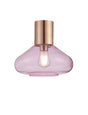 Rowell Ceiling Light With Wide Glass, 1 x E27, Antique Copper/Pink