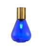 Rowell Ceiling Light With Narrow Glass, 1 x E27, Aged Brass/Blue Ink