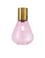 Rowell Ceiling Light With Narrow Glass, 1 x E27, Aged Brass/Lilac
