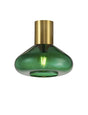 Rowell Ceiling Light With Wide Glass, 1 x E27, Aged Brass/Bottle Green