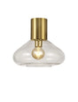 Rowell Ceiling Light With Wide Glass, 1 x E27, Aged Brass/Clear