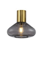 Rowell Ceiling Light With Wide Glass, 1 x E27, Aged Brass/Inky Black